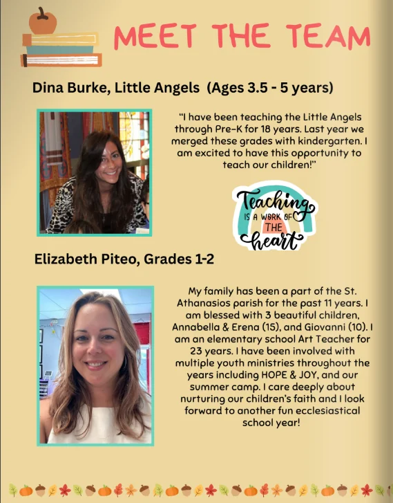 Sunday School teaching team: Little Angels and Grades 1–2